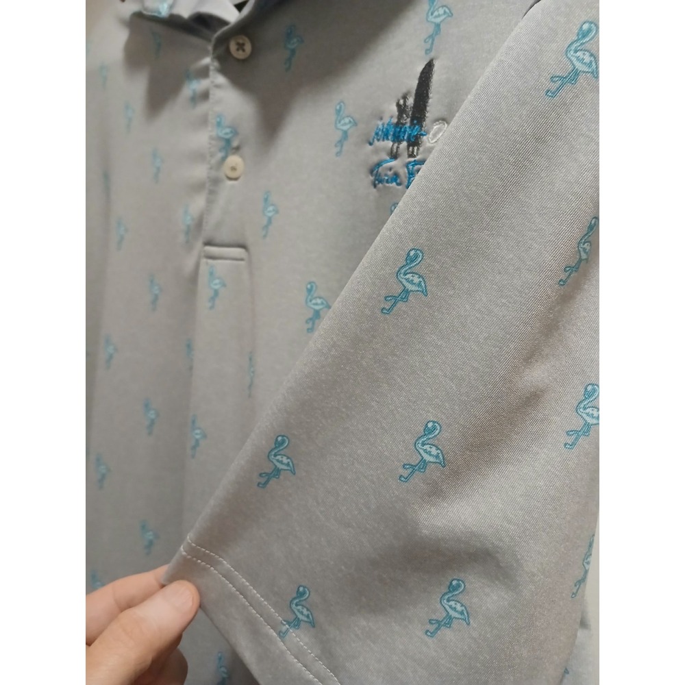 Johnnie O golf blue flamigo design  Large - Picture 5 of 7